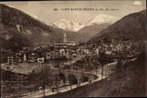 Ak Saint-Martin Vésubie Alpes Maritimes, Gesamtansicht