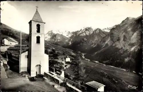 Ak Saint Véran Hautes Alpes, Die Gemeinde, Evangelischer Tempel