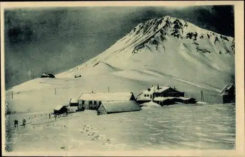 Ak Col du Lautaret Hautes Alpes, Le Lautaret im Winter