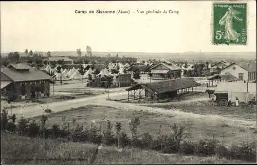 Ak Sissonne Aisne, Camp de Sissonne
