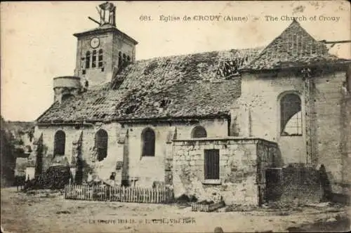Ak Crouy-Aisne, Kirche
