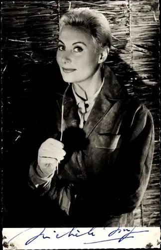 Ak Schauspielerin Michele Morgan, Portrait, Autogramm