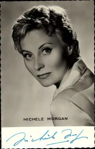 Ak Schauspielerin Michele Morgan, Portrait, Autogramm