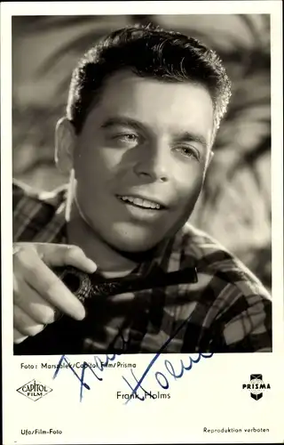 Ak Schauspieler Frank Holms, Portrait, Autogramm