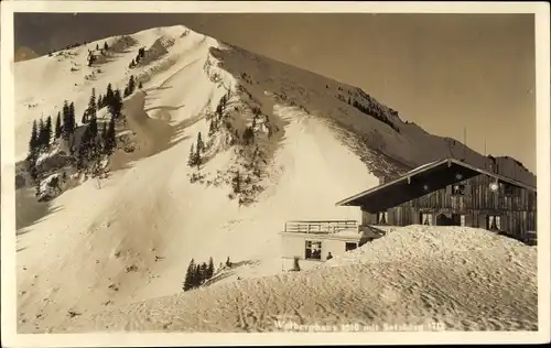 Ak Tegernsee in Oberbayern, Wallberghaus, Winter