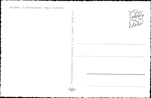 Ak Bad Wildbad im Schwarzwald, Neue Trinkhalle, Inneres