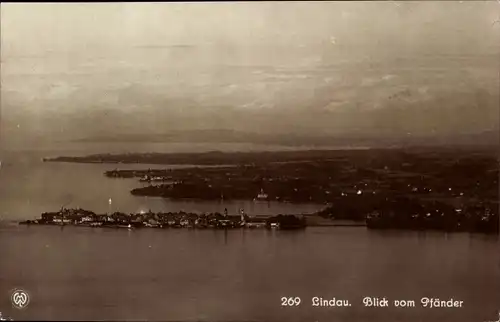 Ak Lindau am Bodensee Schwaben, Blick vom Pfänder