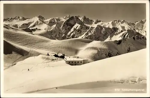 Ak Oberstdorf im Oberallgäu, Edmund Probst Haus, Nebelhornhaus, Winter