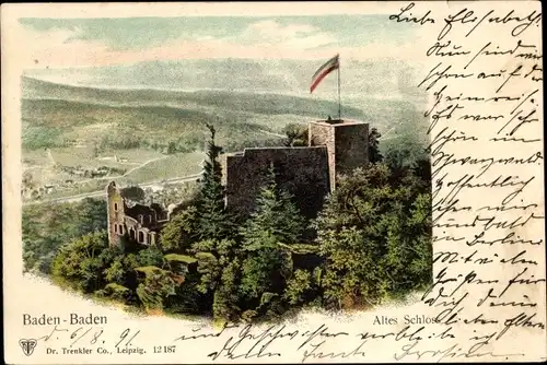 Ak Baden Baden am Schwarzwald, Altes Schloss