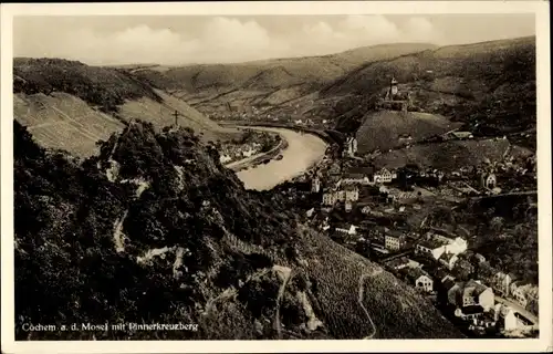 Ak Cochem an der Mosel, Panorama, Pinnerkreuzberg