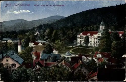 Ak Bad Liebenstein im Wartburgkreis, Blick vom Hotel Quisisana