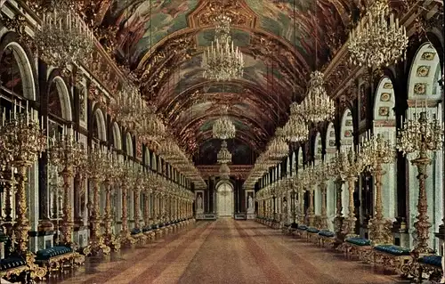 Ak Herrenchiemsee Chiemsee Oberbayern, Schloss, Spiegelgalerie