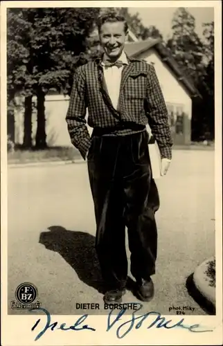 Ak Schauspieler Dieter Borsche, Portrait, Autogramm