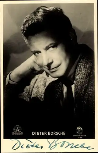 Ak Schauspieler Dieter Borsche, Portrait, Autogramm