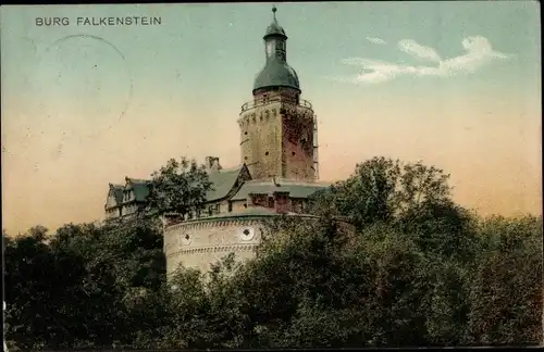 Ak Pansfelde Falkenstein im Harz, Burg Falkenstein