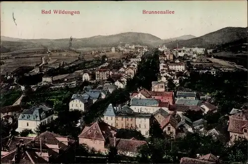 Ak Bad Wildungen in Hessen, Brunnenallee, Panorama