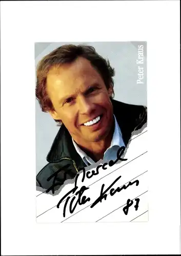 Ak Schauspieler und Sänger Peter Kraus, Portrait, Autogramm
