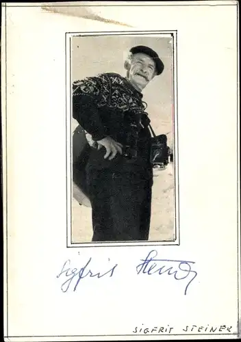 Ak Schauspieler Sigfrit Steiner, Portrait, Autogramm