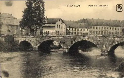 Ak Stavelot Wallonia Lüttich, Pont des Tanneries