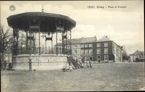 Ak Ciney Wallonien Namur, Platz, Kiosk