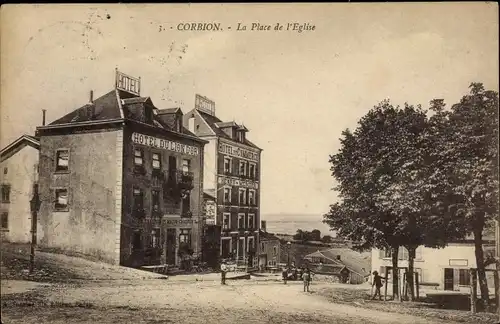 Ak Corbion Bouillon Wallonien Luxemburg, Place de l'Eglise