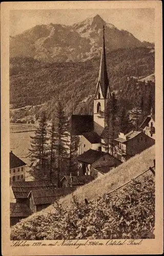 Ak Sölden im Oetztal in Tirol, Kirche, Nederkogel