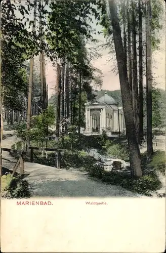 Ak Mariánské Lázně Marienbad Region Karlsbad, Waldquelle