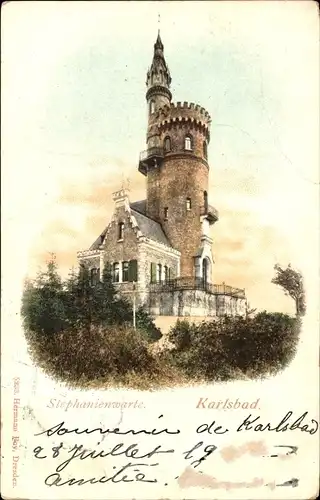 Ak Karlovy Vary Karlsbad Stadt, Stephanienwarte