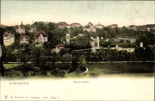 Ak Eisenberg in Thüringen, Geyers Garten
