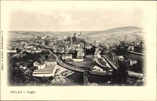 Ak Mylau Reichenbach im Vogtland, Gesamtansicht