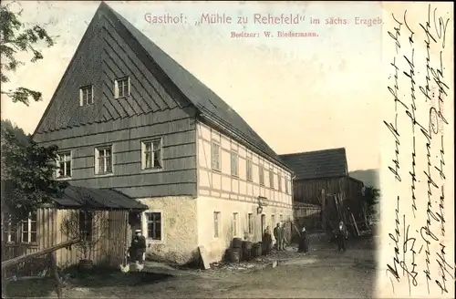 Ak Altenberg im Erzgebirge, Gasthof Mühle zu Rehefeld