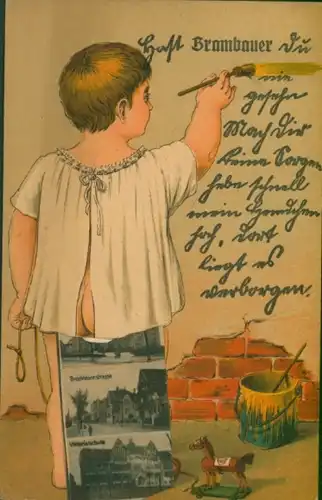 Leporello Ak Brambauer Lünen in Westfalen, Teilansichten, Straße, Schule