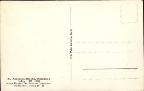 Ak Nowawes Babelsberg Potsdam in Brandenburg, St. Antonius Kirche, Innenansicht