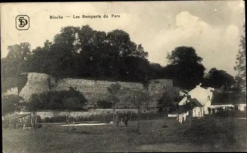 Ak Binche Wallonien Hennegau, Les Remparts du Parc