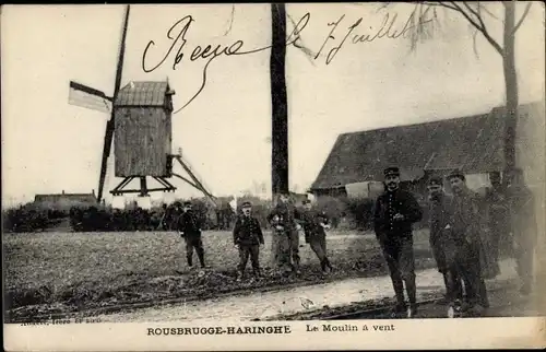 Ak Rousbrugge Haringhe Roesbrugge Haringe Flandern, Le Moulin a Vent