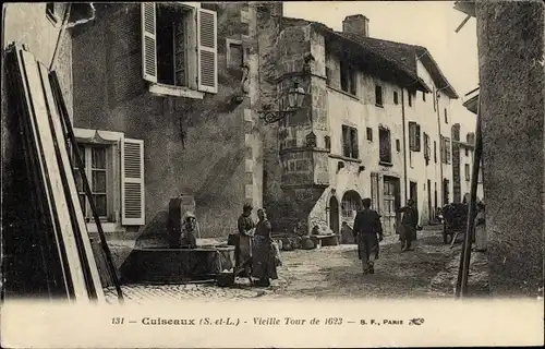 Ak Cuiseaux Saône et Loire, Vieille Tour de 1623