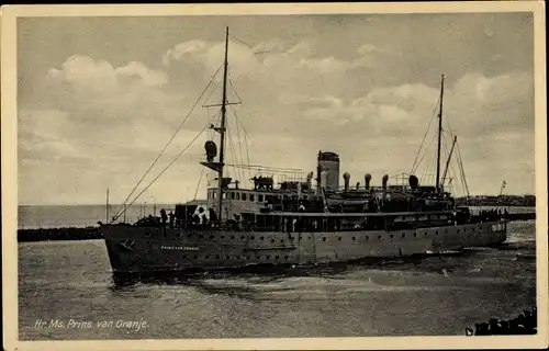Ak Niederländisches Kriegsschiff, Hr. Ms. Prins van Oranje