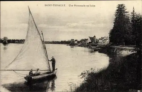 Ak Saint Thibault Cher, Une Promenade en Loire