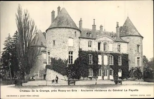 Ak Courpalay Seine et Marne, Château de la Grange-Bléneau, residence du General La Fayette