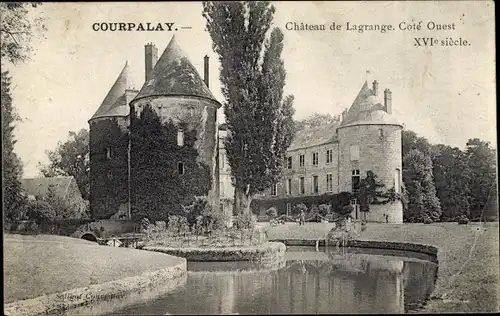Ak Courpalay Seine et Marne, Chateau de Lagrange, cote ouest