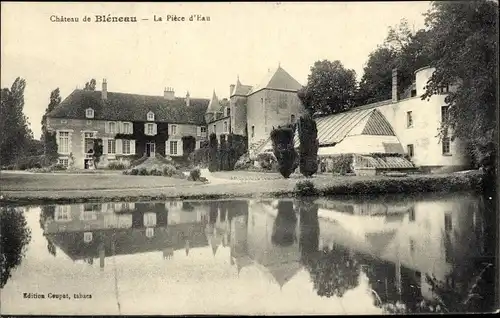 Ak Courpalay Seine et Marne, Château de la Grange Bléneau, Piece d'Eau
