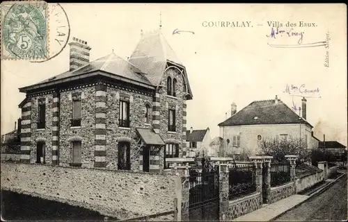 Ak Courpalay Seine et Marne, Villa des Eaux