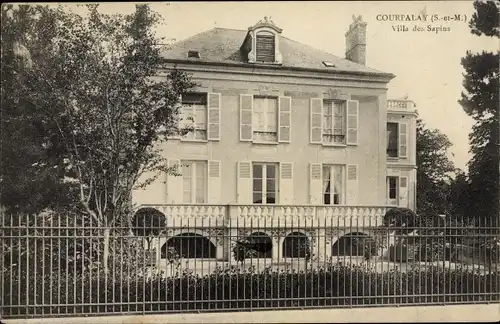 Ak Courpalay Seine et Marne, Villa des Sapins