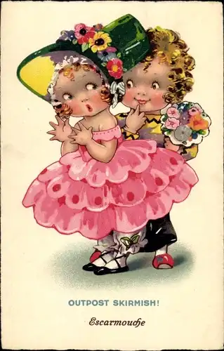 Ak Outpost Skirmish, Dolly Serie, Junge und Mädchen