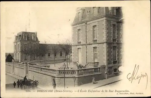Ak Bressuire Deux Sèvres, L'École Enfantine de la Rue Duguesclin