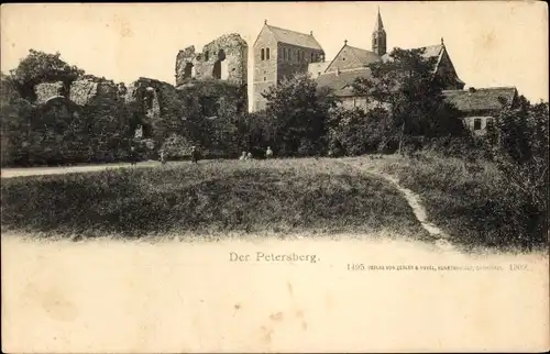 Ak Petersberg im Saalekreis, Petersberg, Kloster, Stiftskirche, Ruine