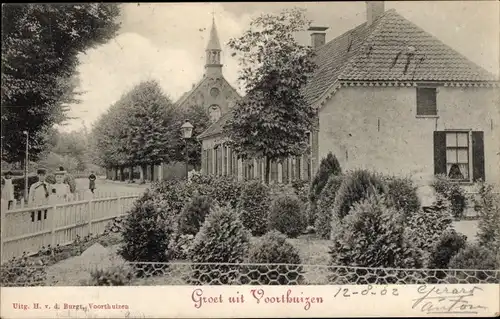 Ak Voorthuizen Barneveld Gelderland Niederlande, Wohnhaus, Kirche