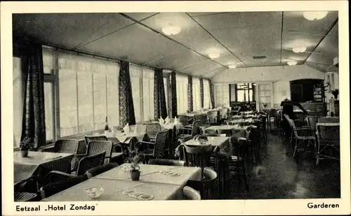 Ak Garderen Gelderland, Café-Restaurant Hotel Zondag, Speisesaal