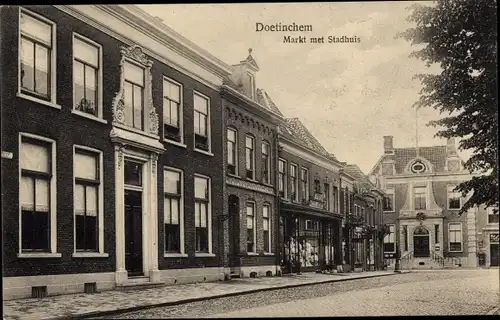 Ak Doetinchem Gelderland, Markt, Rathaus