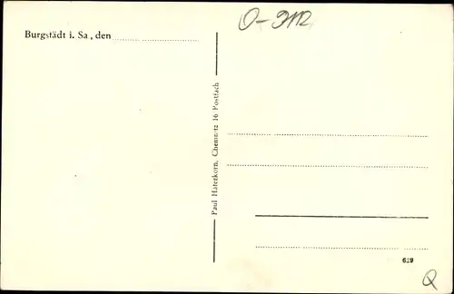 Ak Burgstädt in Sachsen, Blick in die Chemnitzer Straße, Eckgebäude, Mehrfamilienhaus